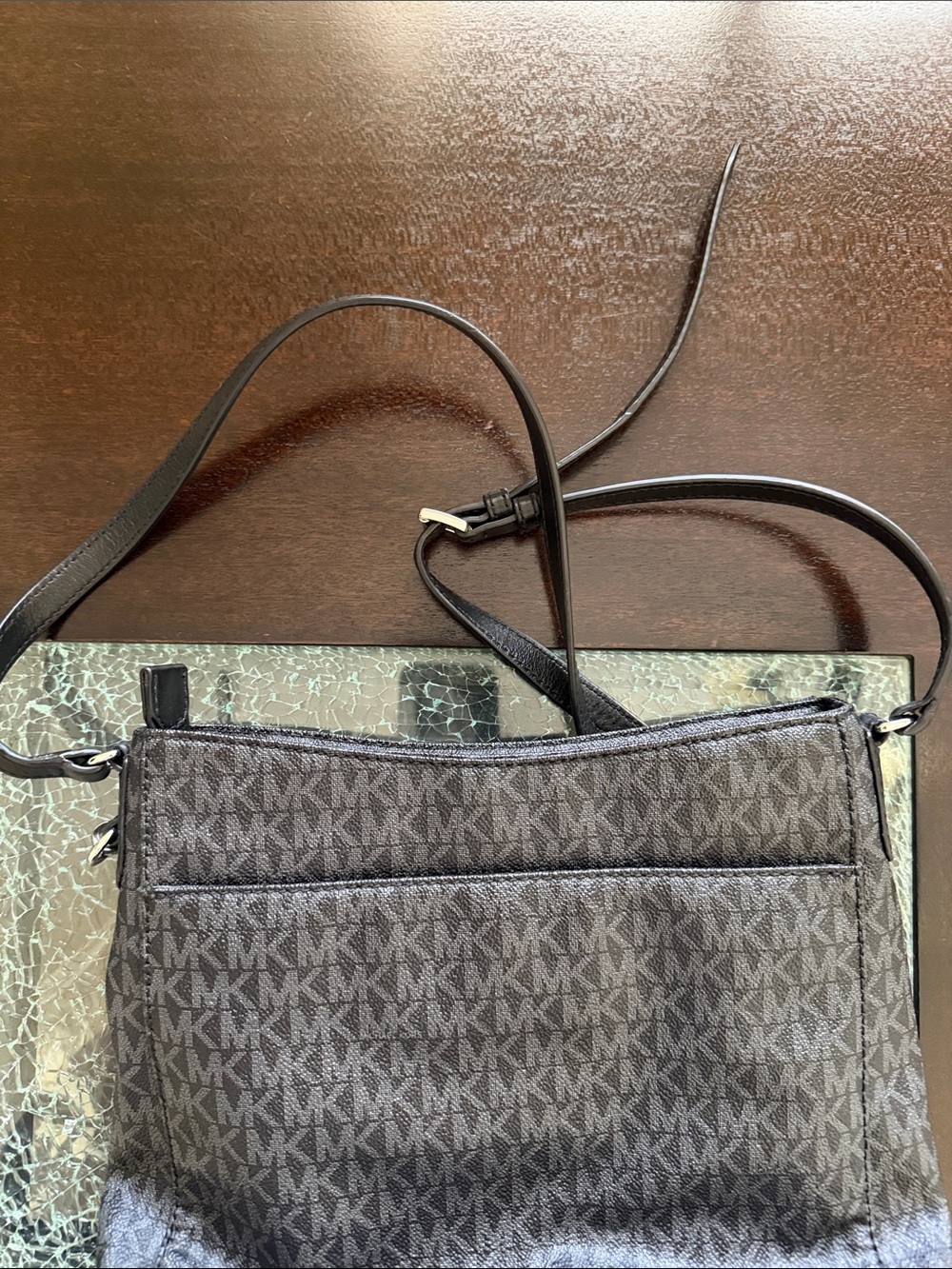 Michael Kors Black Signature Crossbody Bag with Matching Wallet - Picture 15 of 17